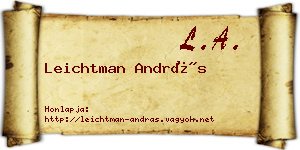 Leichtman András névjegykártya